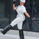 Erica Pinkett Instagram - From the concrete grew a rose 🌹👑 📸 : @jeffgetcash MUA: @ohkeliyah Hat: @adidasy3 Jumpsuit: @gstarraw Boots: @givenchy Gloves/earrings: @chanelofficial