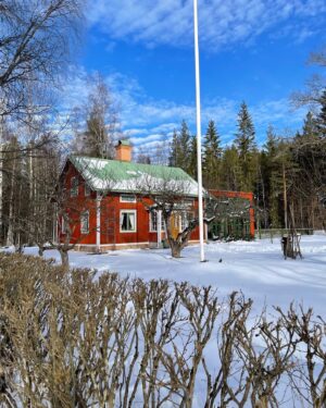Erika Åberg Instagram - När vi planerade att bygga ett orangeri var placeringen på gården viktig. Inte bara att det skulle vara en murad vägg mot norr och stora fönster åt söder, utan också att nybyggnaden skulle smälta in i förhållande till de andra husen på gården.

Orangeriet byggdes som en förlängning av bostadshuset, sammanlänkad med en lägre del där entrédörrarna finns. I vinkel till orangeriet står ladugården och mitt emot finns ett långt uthus. Det gör att gårdsplanen är ”trebyggd”, alltså har hus på tre sidor. 

På sista bilden finns en ritning. Där syns också konturerna av ekopoolen som nyligen blev klar.

#orangeri #orangerie