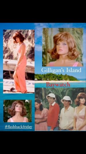 Erika Eleniak Instagram - My favorite  Baywatch episode to film  was the Gilligan’s Island episode. Getting to play Ginger was a blast ( I love being a red head!) and especially meeting Bob Denver and Dawn Wells. Iconic.
Happy Flashback Friday!