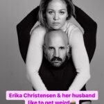 Erika Christensen Instagram - @erikachristensen explains the inspiration behind this photshoot with her husband😂📸 #husband #couples #photoshoot