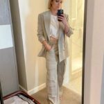 Erika Christensen Instagram - Lately S/o to @goldengoose for making that fly cargo pants suit And thank you @bondeyejewelry for my new 💎🩵