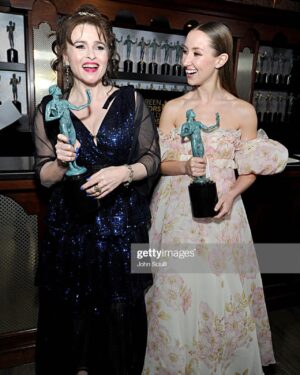 Erin Doherty Instagram - Top night. Top drawer. Top class. Thank you @sagawards

Styling @mrfabioimmediato
Hair @ianjameshair
Makeup @miriamnmakeup
@giambattistavalliparis 
@aspreylondon 
#thecrown #netflix #whatthehelljusthappened