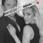 Erin Barnett Instagram - 4 years together and I wouldn’t change a thing ❤️ Well, I’d love a ring but I still love you either way. I couldn’t imagine my life without you 🥰 Happy Anniversary, and cheers to our future together 🥂 🎉 ⁣ ⁣ ⁣ (We all know mick doesn’t love getting photos together so I am actually impressed I could put this together with the videos/images I had! 😅) ⁣ ⁣ ⁣ ⁣ ⁣ #anniversary #together #happiness #love