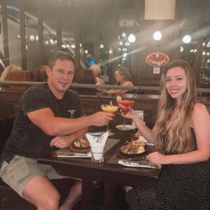 Erin Barnett Instagram - Cheers to our first overseas holiday together 🥰🍹 #holidaymood #love