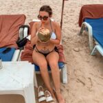 Erin Barnett Instagram – Fresh coconut 🥥🤤 #mood