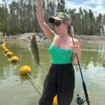 Erin Barnett Instagram - Getting better each year! 🎣 my fishing attire could do with an upgrade though 😅 #yarrawonga #yarrawongamulwala #fishing #fishingbeauty