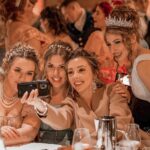 Erin Barnett Instagram - I just love doing life with these 3 😍💖👑 ⁣ ⁣ ⁣ ⁣ #bridgerton #ball #friendship #girlsnight #favoritepeople