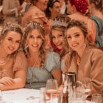 Erin Barnett Instagram - I just love doing life with these 3 😍💖👑 ⁣ ⁣ ⁣ ⁣ #bridgerton #ball #friendship #girlsnight #favoritepeople