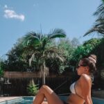 Erin Barnett Instagram – Whoa! Melbourne, what a beautiful day we had today! ☀️ Give it 5 minutes and it’ll be raining… 😂🤦🏼‍♀️ #poolside #bikiniseason #summer