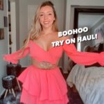 Erin Barnett Instagram - Hair flick level: PRO 💅🏼💜😅 quick little try on haul. (Not sponsored) The last outfit is my FAVOURITE 💖💖⁣ ⁣ ⁣ ⁣ ⁣ ⁣ ⁣ #tryonhaul #notsponsored #fashion #prettyinpink #girly #hairflick