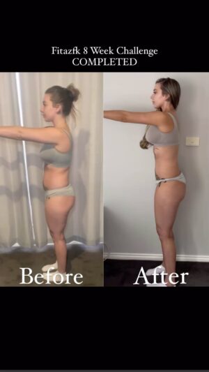 Erin Barnett Instagram - @fitazfk 8 Week Challenge COMPLETED✅59.3kgs to 54.9kgs!
I took on this challenge when I got the all clear from my doctor post hysterectomy. I had so many doubts about starting, I gave myself reasons why I shouldn’t even bother. But I am SO happy I took on the challenge and surprised myself in so many ways!! I also had a cyst rupture during this challenge & still managed to get back into it with the love & support from the @fitazfk team! They are there for you every step of the way. This is a huge accomplishment for me - I’m so proud of how much healthier I’ve become mentally and physically! My entire mindset has changed. The @fitazfk 8 week challenge starts every Monday! It’s all at home workouts on the fitazfk app. The meal plans were so easy to follow and SO delicious 🤤 There are so many different meals to pick from it’s ridiculously amazing. Believe me, if i could do this YOU most definitely can! I also have scoliosis; which is very obvious in these photos 🙃 My back hurt at the very start but the more I strengthened and stretched my abdomen/back area the less my back would hurt. This has given me that push to keep going & not just stop exercising & eating healthy now the challenge is over - Thank you to the @fitazfk team & all the wonderful people who were apart of the fitazfk group chat that I started - you all kept me motivated & I couldn’t of done this without all that support. 🥰 
⁣
⁣
⁣
⁣#fitazfk #fitazfkchallenge #completed #proud #fitnessjourney 
⁣