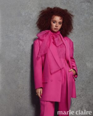 Erin Kellyman Instagram - Massive thank you to @marieclaireuk for having me be apart of this incredible feature! ‘Women in fantasy’ shot by the wonderful @kylegalvin_ 
Styled by: @sarahroseharrison 
Hair: @nicola_harrowell 
Make up: @carollopezreid