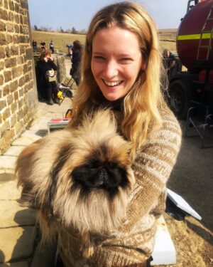 Erin Richards Instagram - #BTS from #StarveAcre film with two of my faves @morfydd_clark & the one and only Derek the Dog (yes he does steal all my scenes)