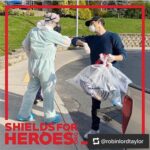 Erin Richards Instagram - Amazing people doing amazing things! ❤️❤️❤️ Repost @shieldsforheroes: ⚡️Elbow bumps with our Heroes⚡️ at a drop-off in The Bronx yesterday! With your help we are delivering face shields to our Heroes who need them. Spread the word and donate if you can. ❤️#shieldsforheroes #getmeppe #getusppe #findthemasks