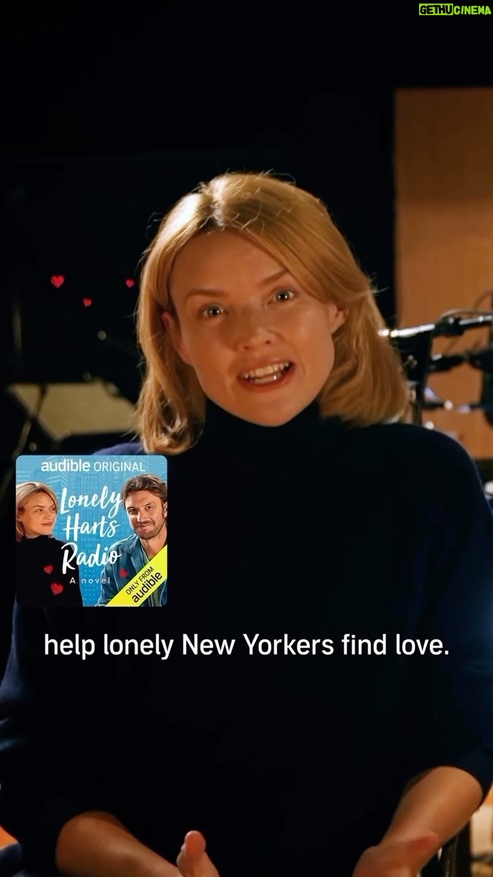 Erin Richards Instagram - Unravel tales of romance and late-night confessions with ‘Lonely Harts Radio’, a new Audible Original performed by @adam_demos and @erinrrichards. Set in 90s NYC on a late-night pirate radio station where Eira and Ru play match-maker to lonely hearts. Listen now on Audible, for free (no membership required) 💖 🌃 #LonelyHartsxAudible