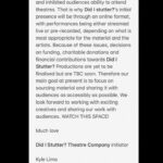 Erin Richards Instagram - @kyle.lima ‘s new theatre company @didistutter_theatrecompany ‘s mission statement. ❤️❤️❤️