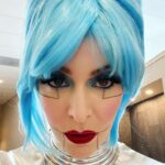 Esmé Bianco Instagram - good little android 🤖 #newwork with @puscifer @iamthebriefcase @carinaround @matmitchell makeup💄 @bmoviekitten #puscifer2022