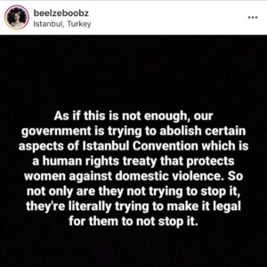 Esmé Bianco Instagram - The “why” behind #challengeaccepted I stand in solidarity with my sisters around the globe as we continue to fight to end violence against womxn. You can learn more from the following orgs @auturkishculturalclub @morcati_vakfi @tapvakfi @ucansupurgeder @cinselsiddetlemucadeledernegi thank you for this post @beelzeboobz 🖤