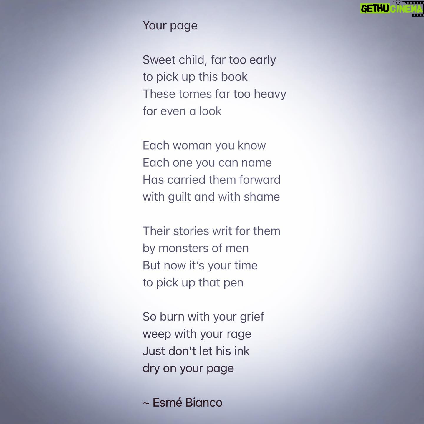 Esmé Bianco Instagram - ✊🏻link in bio @ashbornpressofficial