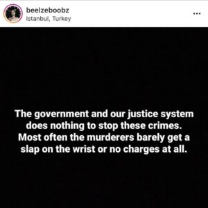 Esmé Bianco Instagram - The “why” behind #challengeaccepted I stand in solidarity with my sisters around the globe as we continue to fight to end violence against womxn. You can learn more from the following orgs @auturkishculturalclub @morcati_vakfi @tapvakfi @ucansupurgeder @cinselsiddetlemucadeledernegi thank you for this post @beelzeboobz 🖤