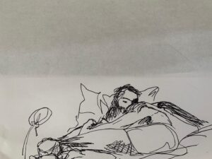 Esmé Creed-Miles Instagram - Sketches of 🖤 sleeping then not so much