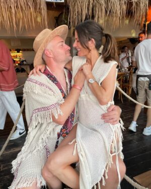 Esther Anderson Instagram - Happy birthday husband/ daddy 😍🎈🥳🎉 
@moggystyle 
Cheers to you (and Dan 😂) we love youuuuuuu! 
Have the best day and week and year ahead!!
Love Mamma, Forry and Ralph xxx
