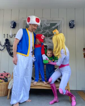 Esther Anderson Instagram - I think princess peach needs to stick to racing.  Happy Halloween 
#halloween2023🎃👻🕷️