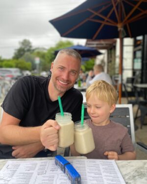 Esther Anderson Instagram - Happy birthday husband/ daddy 😍🎈🥳🎉 
@moggystyle 
Cheers to you (and Dan 😂) we love youuuuuuu! 
Have the best day and week and year ahead!!
Love Mamma, Forry and Ralph xxx