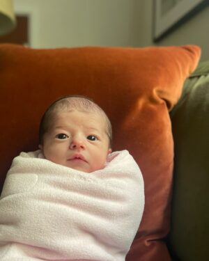 Esther Povitsky Instagram - Hard launching our baby girl, Ace King, born 3/30/24 💗🫶🏼♾️
