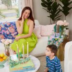 Eva Amurri Martino Instagram - My design assistant gets paid in goldfish crackers. 🤪💚 Check out HappilyEvaAfter.com today for a full roundup of ways to spruce up your spaces for Spring! #homedecor #homedesign #springdecor #springstyle #colorfulhome #printmixing 🎥: @juliadags