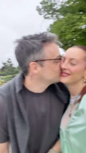 Eva Amurri Martino Instagram - So High School 🥰😍🔥❤️ Ian and I may have met later in life, after we both had lived wholly different lives and had so much time without each other. And yet, since the moment we met he has made me feel young again, in the best way possible. This song makes me think of our love story so much, and I can’t wait to finally marry my best friend next month! 😭 In honor of our next phase together, we got a special tattoo this weekend: three hearts the kids drew, perfectly capturing this moment in time as a family. (I have the necklace, made by @encirkledjewelry …but clearly a necklace just wasn’t enough 😂) ILYSM @iandhock