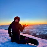 Eva Kramerová Instagram - Krásne ránko ! 🌞🩷 ja mám total euforku🚀 Prajem vám nádherný deň pusinky ✨ @kubinska_hola #kubinska#ski#snow#snowboarding#sunrise