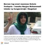Eva Röse Instagram - I dagar som dessa. När t.o.m människor här hemma är rädda för repressalier eller hat och troll när dom står upp mot orättvisor eller gör sin röst hörd- ska vi stärkas och inspireras av denna hjältinna. LÄS! ( @withregram • @tnkvrt). Narges Mohammadi är en symbol för mod. Hon är journalist och människorättsaktivist, och har gjort all i sin makt för att få sin röst hörd i Iran där det råder ingen som helst pressfrihet. För detta fängslas hon. Narges har tillbringat en stor del av de två senaste decennierna i fängelse. Hon har två unga barn som hon inte fått se växa upp. Men fängelset hindrar dock inte Narges aktivism. Från fängelset har hon skrivit dussintals artiklar, gjort en dokumentär och publicerat en bok med titeln White Torture, baserad på intervjuer med 16 fångar, rapporterar Reportrar utan gränser. – Iran är ett extremt land då det kommer till pressfrihet. Medierna är helt kontrollerade av den islamska regimen och journalister förföljs systematiskt. Därför är det viktigt att läget för landets journalister, människorättsaktivister och de som vågar uttrycka sitt missnöje uppmärksammas på detta sätt. Det är en fantastiskt glädjande nyhet att årets Nobels fredspris går till Narges Mohammadi, säger Reportrar utan gränsers ordförande Erik Larsson. Ja, Narges får nämligen årets Nobels fredspris. Men eftersom hon inte kan ta emot priset har hennes barn istället tagit emot det vid en ceremoni i Oslos rådhus där flera hundra gäster deltog i helgen. De träffade sin mamma senast för nästan nio år sedan då de bara var åtta år gamla. Barnen läste på söndagen upp ett tal som deras mamma hade lyckats få utsmugglat ur sin fängelse cell. Den handlade om vikten av att kämpa för fred, för kvinnors rättigheter och demokrati. Att aldrig ta dem för givet. Narges sitter i Evin-fängelset i Iran. Hon hungerstrejkade senast i flera dagar för cirka en månad sedan och protesterade då mot de kvinnliga fångarnas tvång att bära hijab och den bristfälliga sjukvården i fängelset. Under fredsprisceremonin inledde hon ny hungerstrejk. #TNKVRT ( @narges_mohamadi_51 #iran#womanlifefreedom #nobelpeaceprize