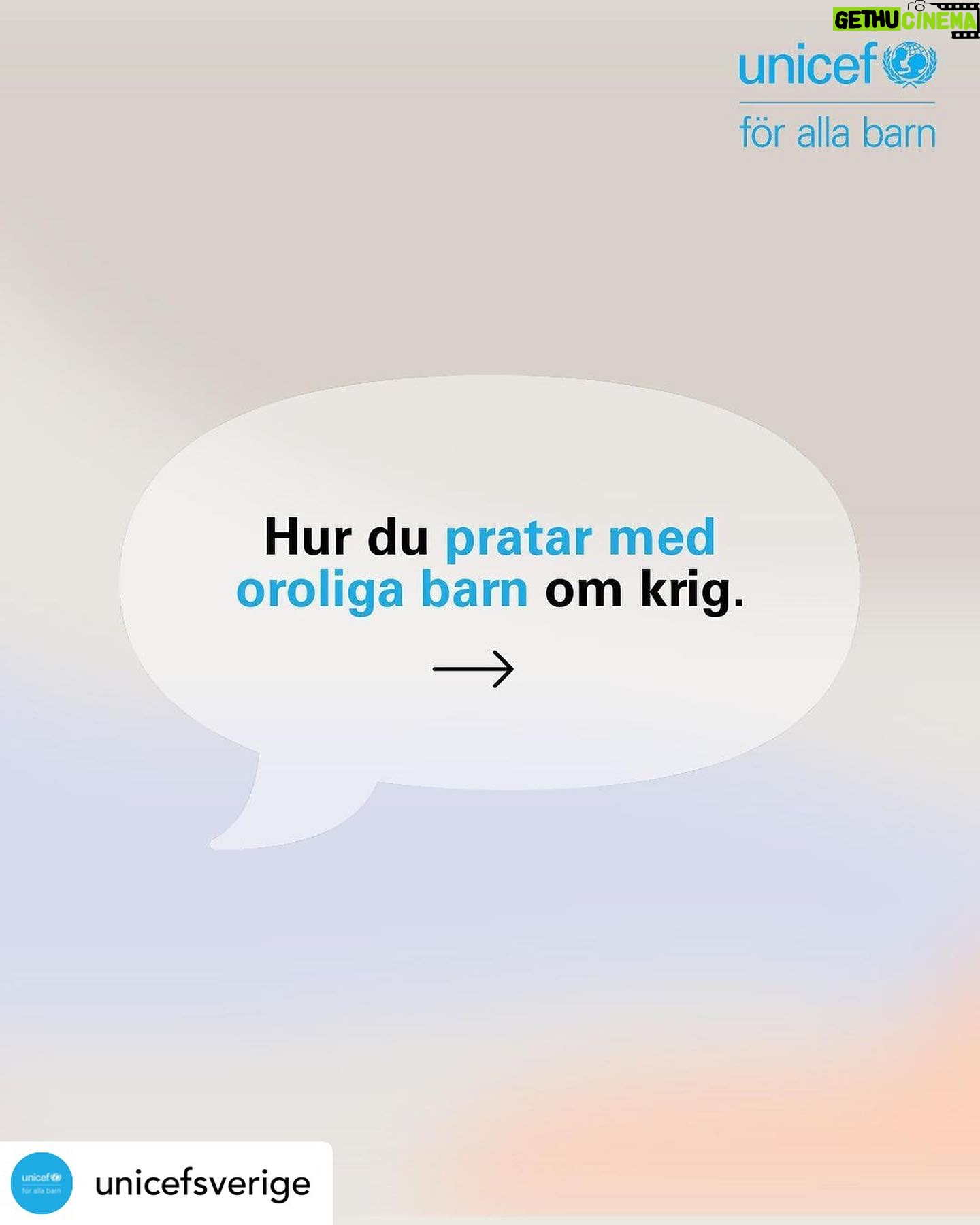 Eva Röse Instagram - Posted @withregram • @unicefsverige Just nu är det många som känner oro kring situationen runt om i världen. Och inte minst barnen. Barn har rätt till information, men även till skydd. Här har vi sammanställt fem tips som du som vuxen kan tänka på när du pratar med ett barn om oro och behöver vägledning. Spara gärna inlägget för att ha det nära till hands när det behövs. 💙 #FörAllaBarn