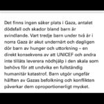 Eva Röse Instagram – Ok. Allt är för mycket. Du behöver inte se alla bilder,men du behöver bry dig. Varje lite krona räknas för de som har möjligheter att hjälpa. Vi vet att katastrofer och krig pågår överallt men denna insamling just nu är öronmärkt till Gaza. Jag har en länk uppe under min biografi här på kontot. Den tar er direkt till en möjlighet att bidra. Dygnet runt,varje minut ,varje ögonblick – finns det människor som behöver vår hjälp för att kunna hjälpa på plats. Varenda liten krona räknas. Det tar dig en minut. Visst kan vi, för vad ska vi annars göra? Inget?  Heja alla som kämpar.💙 @unicefsverige #gaza #humanrights #ceasefirenow