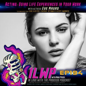 Eve Mauro Instagram - 🧨LINK IN BIO🧨
Let me know if you tune in… 
Actress Eve Mauro and director @MikePecci have a passionate conversation about acting, directing, family and how life influences our art! Strap in for a wild and excited new episode recording live and in person here at our studio! It's been a while since we had fun like this! First photo shot by @seanarmenta 

#LinkinBio #EveMauro #MikePecciDirector #InLoveWithTheProcess #NotDeaYet