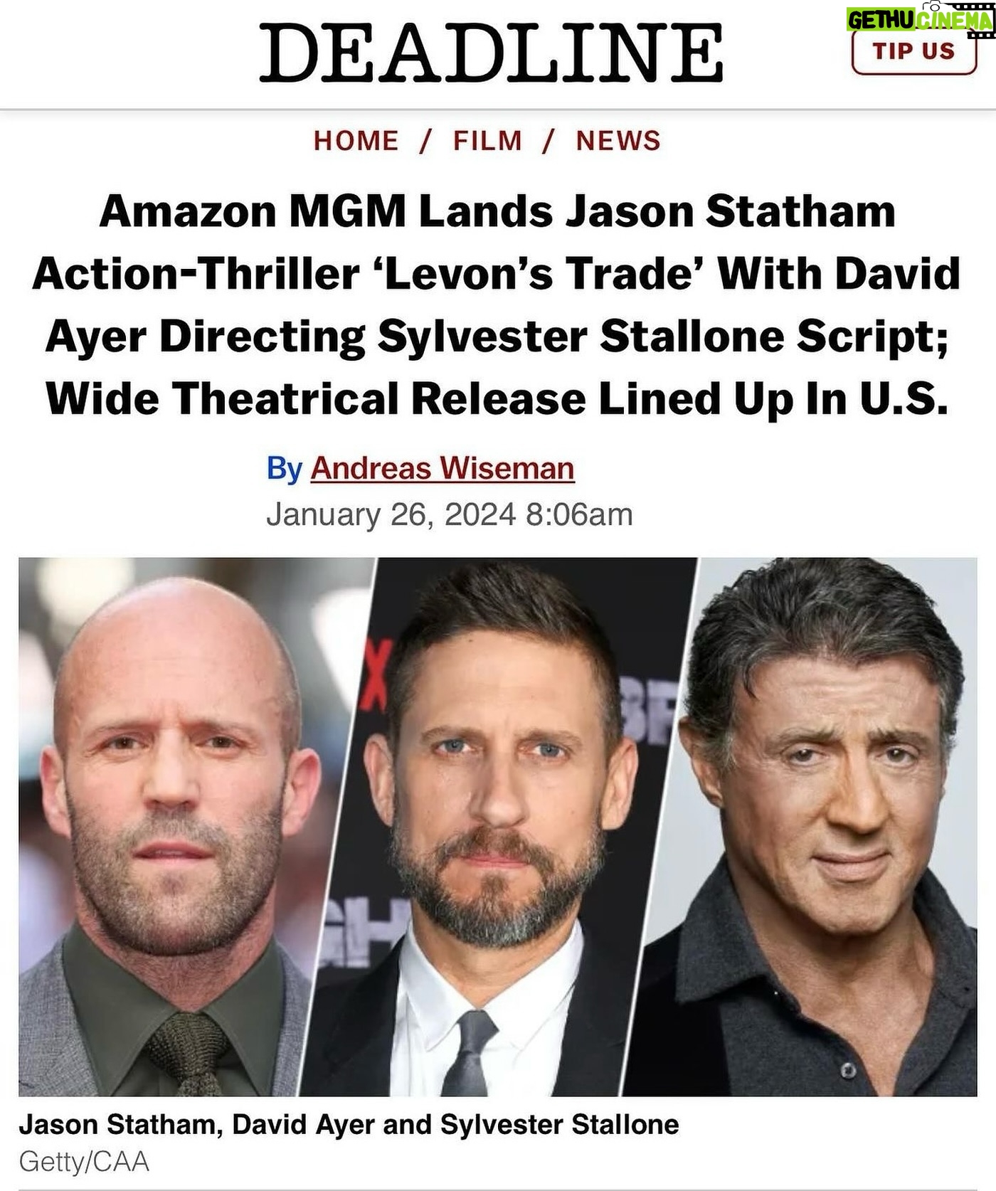Eve Mauro - 1.3K Likes - Teamed up with the heavy hitters for this project. Ready to create something truly special. 💀🕷️
Sylvester Stallone @officialslystallone writing the script
David Ayer’s @davidayermovies directing in London with Jason Statham @jasonstatham , David Harbour @dkharbour , Michael Peña @mvegapena , Jason Flemyng @jaseflem123 , Arianna Rivas @arianna.rivas , Noemi Gonzalez @iamnoemigonzalez , Emmett Scanlan @scandalous_13 , Maximilian Osinski @maxrosinski , Kristina Poli @kristinapoli , Andrej Kaminsky @andrej.kaminski , @conejo.rapper , Isla Gie, @chidiajufo @cokeyfalkow @waynegordon888 @priyasashaa @maxcroes @daniel.lundh @rickychamp2 , @jadecoatsworth @piotr_witkowski_ @piotr_witkowski_ and many many more…
#WereMakingMovies
#LevonsTrade
#NotDeadYet