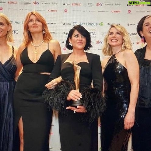 Eve Hewson Instagram - “Nothing worthwhile comes easy, Girleen!” 🇮🇪 I could not be happier for this result!!! So much work and love and dedication. And then it paid off!!!! @sharonhorgan @dearbhlawalsh @mermantvfilm @appletv WHAT A FEELING!!!!!!! ✨✨✨ I am so sad I’m not in this photo but it is quite impossible to get a picture of all 5 of us looking in the same direction, giving our best angles.. (I see now why the spice girls had issues).. and all the girls are particularly gorgeous here.. So to be fair, I prefer this photo without me. However, I do really wish I was there to celebrate with my sisters. BUT in my mind, somewhere in our Garvey girl universe, the celebrations continued to Eva’s house.. and Becka spent the night dancing on the kitchen table. Probably with her knickers on her head. Because we won a Fuckin BAFTA. For being absolute legends. YEOW!!