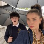 Eve Hewson Instagram - Some FLORA AND SON bts for ya 💚🤍🧡 I adore you, my film son. @orenkinlan I am so proud of you. You SMASHED it!!! 🤟🏻❤️😭 @applefilms #floraandson