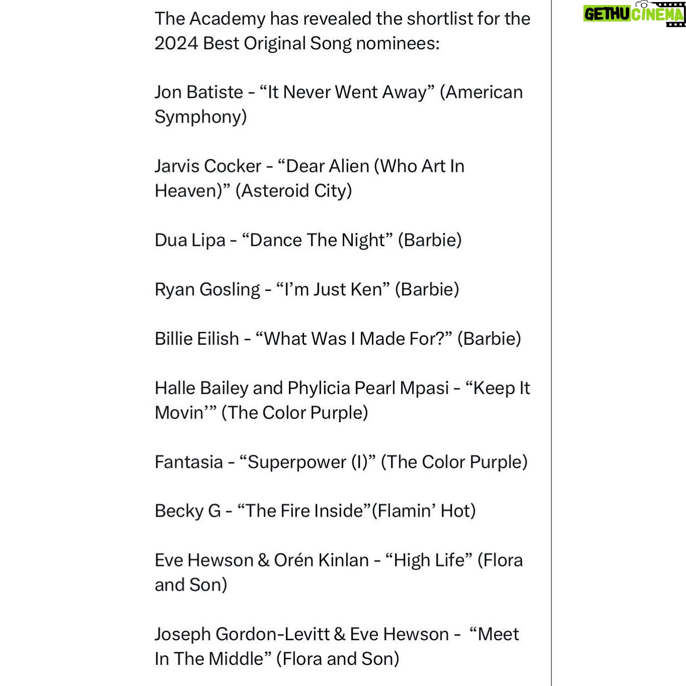Eve Hewson Instagram - 2 bloody tunes on the Oscar Shortlist??? Let’s fuccckin GOOO, FLORA!!!!!! I’m soo so proud of us!! Come on, IRELAND!!!!! 💚🤍🧡