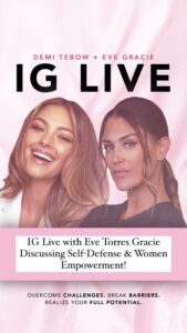 Eve Torres Instagram - Join me & Eve Gracie for a discussion on the importance of equipping women with self-defense skills, as well as other confidence-building techniques! Can’t wait to have Eve join us at Unbreakable on Saturday, October 7th in Jacksonville, FL as our Self-Defense Expert. She’ll be delivering an empowering keynote and practical self-defense demonstration! You don’t want to miss it — register today with code GRACIE for $10 off! 💥