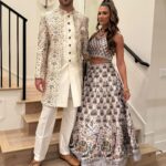 Eve Torres Instagram - Grateful to share the light of Diwali with friends and community. Thank you @seema_dhir and @dhirplasticsurgery for including us in your most beautiful celebration! Happy Diwali!! Dress was from @osheenthedesignerstudio_