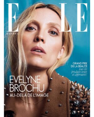 Evelyne Brochu Instagram - Photographie @royalgilbert @visual.dpt
Stylisme @narimanj
Direction de création @anniehorth 
Maquillage @sabrinarinaldimakeup @theproject.agency 
Coiffure @daviddamours @folioartists 
Production @estelleg_
Coordination @lauramalisan  Entrevue @chrisbergeron
