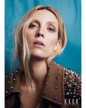 Evelyne Brochu Instagram - Photographie @royalgilbert @visual.dpt
Stylisme @narimanj
Direction de création @anniehorth 
Maquillage @sabrinarinaldimakeup @theproject.agency 
Coiffure @daviddamours @folioartists 
Production @estelleg_
Coordination @lauramalisan  Entrevue @chrisbergeron
