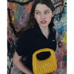 Ever Anderson Instagram - Thank you @miumiu 💛 #miuwander #miumiu #miucciaprada #ad #editbyever #wallartbyever #chrisbrennerphoto