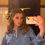 Ever Anderson Instagram - its night and day with this one incredible hair by @jillianhalouska amazing makeup by @pircillapae beautiful nails by @nailsbyemikudo BIG HUGE MASSIVE THANK YOU TO @miumiu for inviting me your incredible show. #miumiu #miumiufw24 #miucciaprada