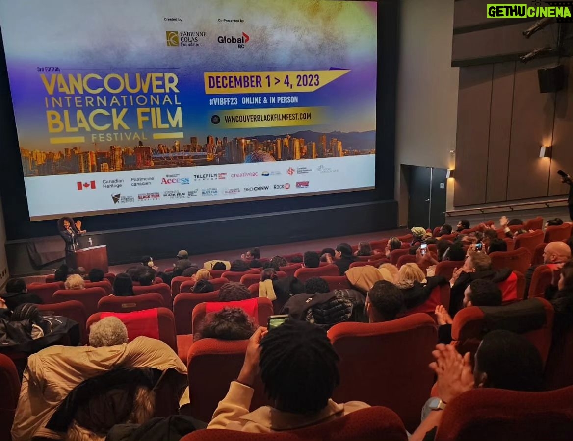 Fabienne Colas Instagram - Thank you, #Vancouver! About last night at the @vancouverblackfilmfest running until Dec 4, 2023! It was so much fun to accompany the FCF's Being Black in Canada 2022 cohort to what is the end of their national tour!!! Their films are screening today and online until Dec 4. Check out the program & grab your pass: www.VancouverBlackFilmFest.com #VIBFF23