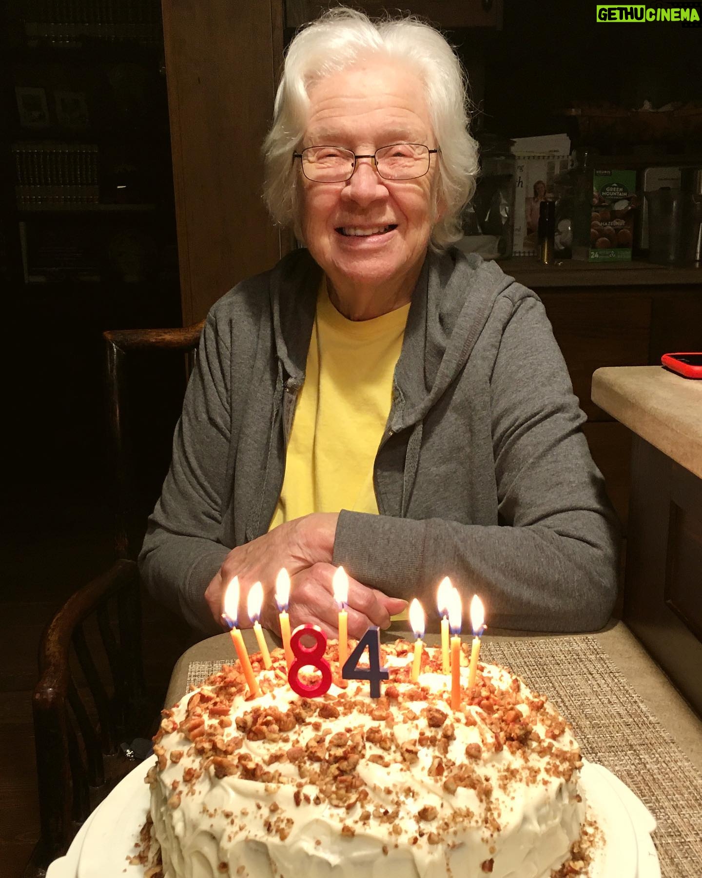 Faith Ford - 3.9K Likes - Happy Halloween Birthday #84 to my cute, strong, sassy n’ sweet Mama Pat! She’s one of a kind and very deserving of this home made carrot cake! Maybe not up to her standards but she & Campion still gave it a 👍🏼! Wish @devonoday could’ve been here!🎉🎂📸 @campionmurphy