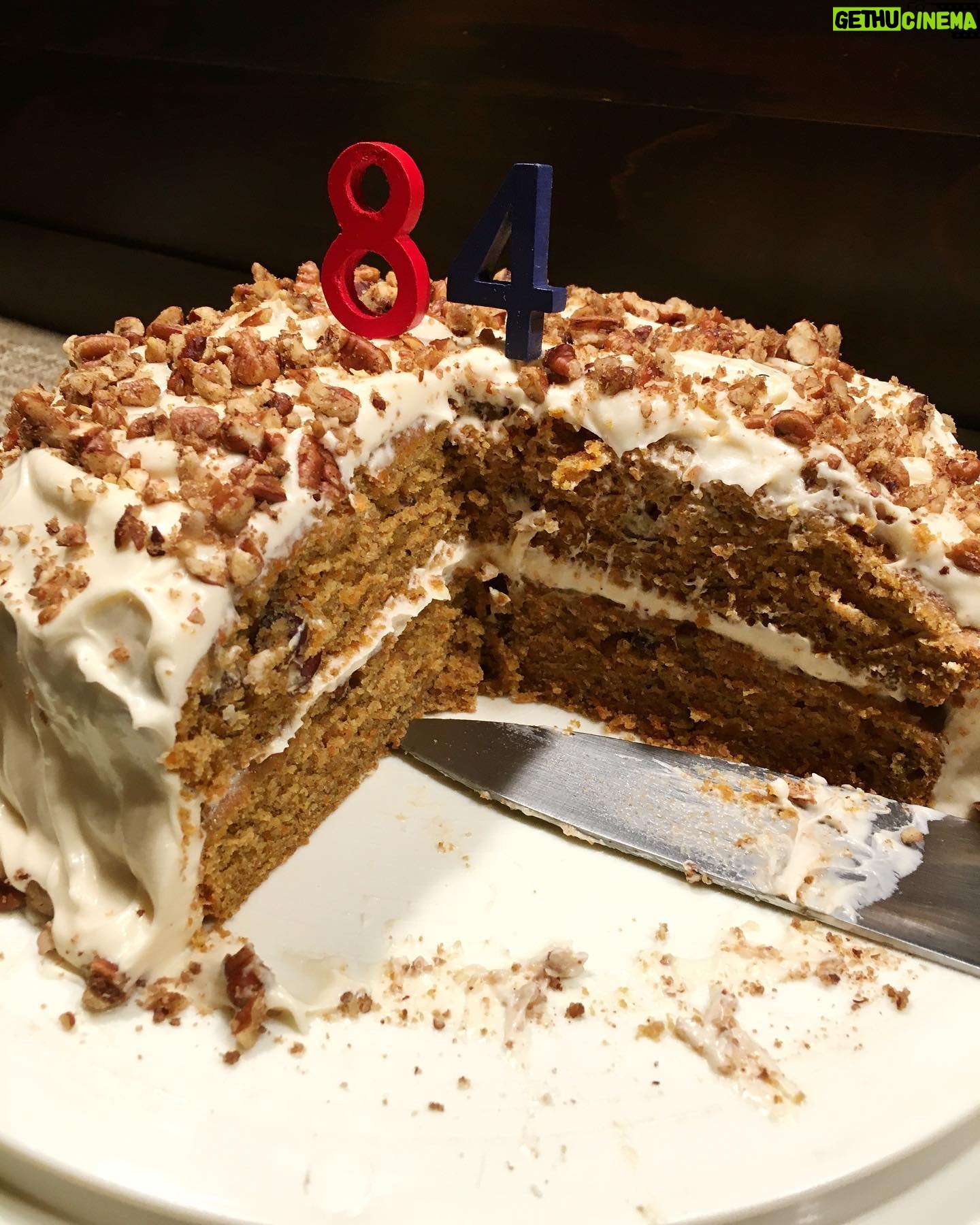 Faith Ford - 3.9K Likes - Happy Halloween Birthday #84 to my cute, strong, sassy n’ sweet Mama Pat! She’s one of a kind and very deserving of this home made carrot cake! Maybe not up to her standards but she & Campion still gave it a 👍🏼! Wish @devonoday could’ve been here!🎉🎂📸 @campionmurphy