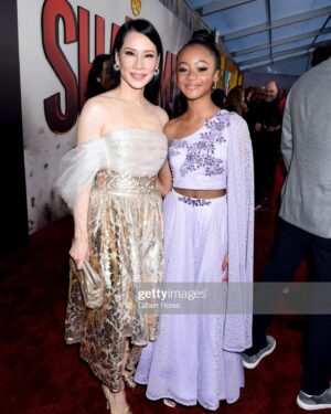Faithe Herman Instagram - Shazam Fury of the Gods Premiere ⚡️3/14/23 💜 

Styled by: @icontips 
Dress: @rccaylanatelierofficial @rccaylanatelier 

MUA: @reneeloizmakeup 
Hair: @artaviaharris_

PR: @katzpublicrelations 
Photo creds: Getty